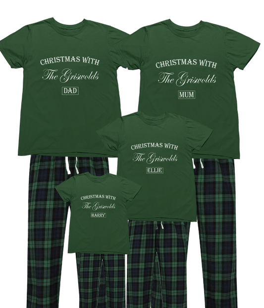 personalised family christmas pyjamas clothing alternate colour product image