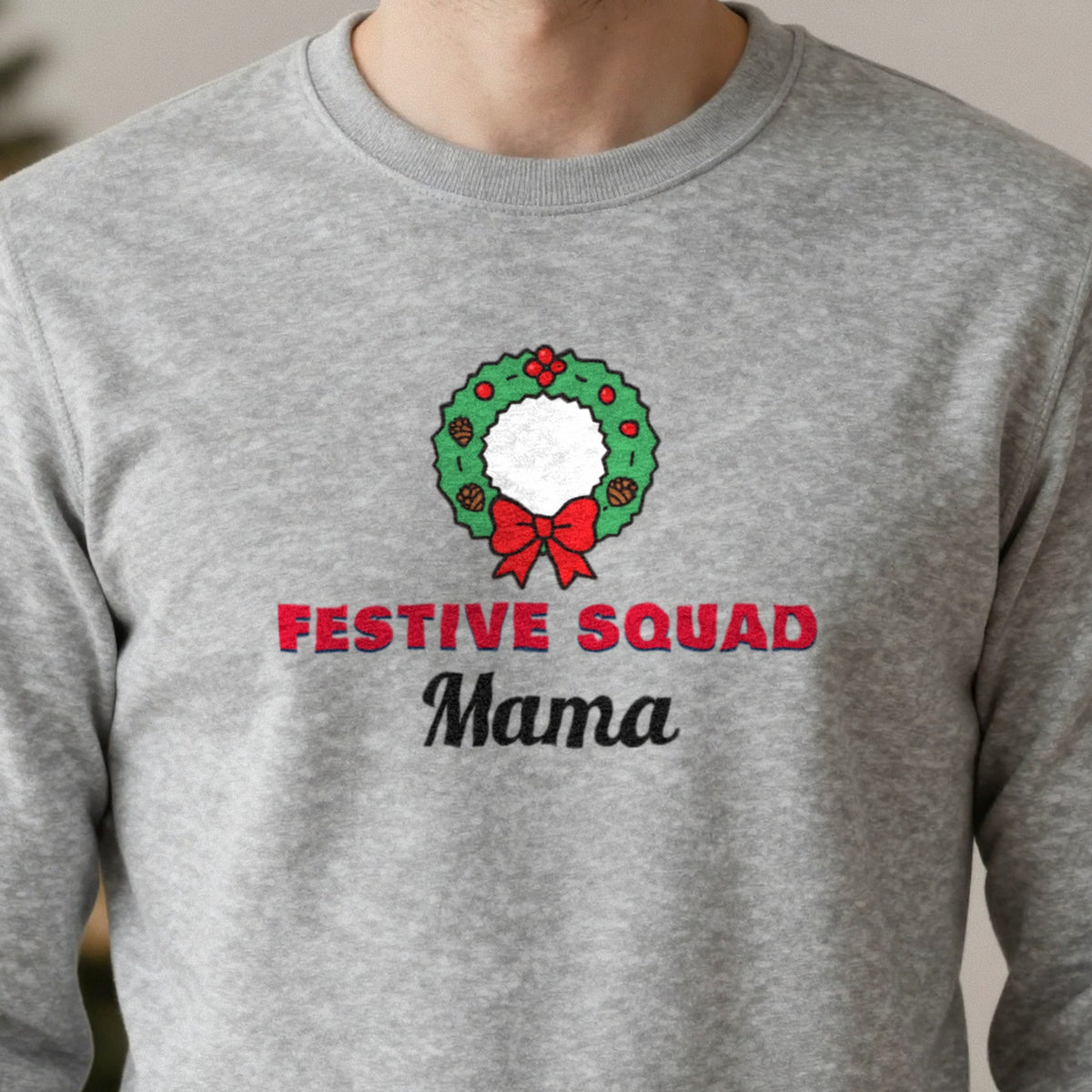 Personalised Festive Squad Christmas Jumper & T-Shirt in another colour