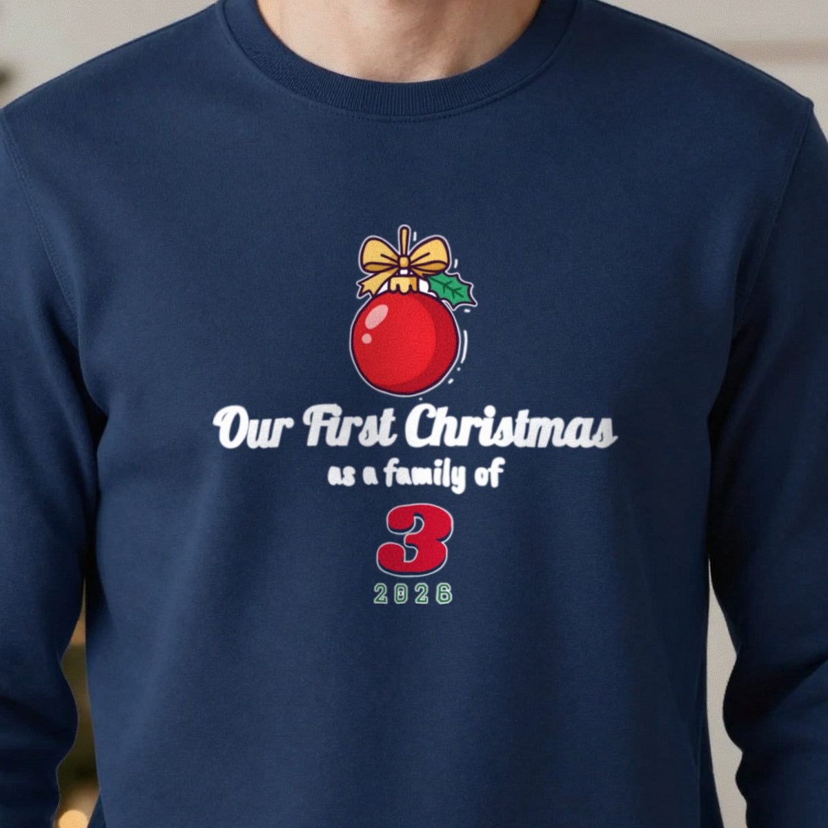 Personalised First Christmas as a Family Jumper & T-Shirt in another colour