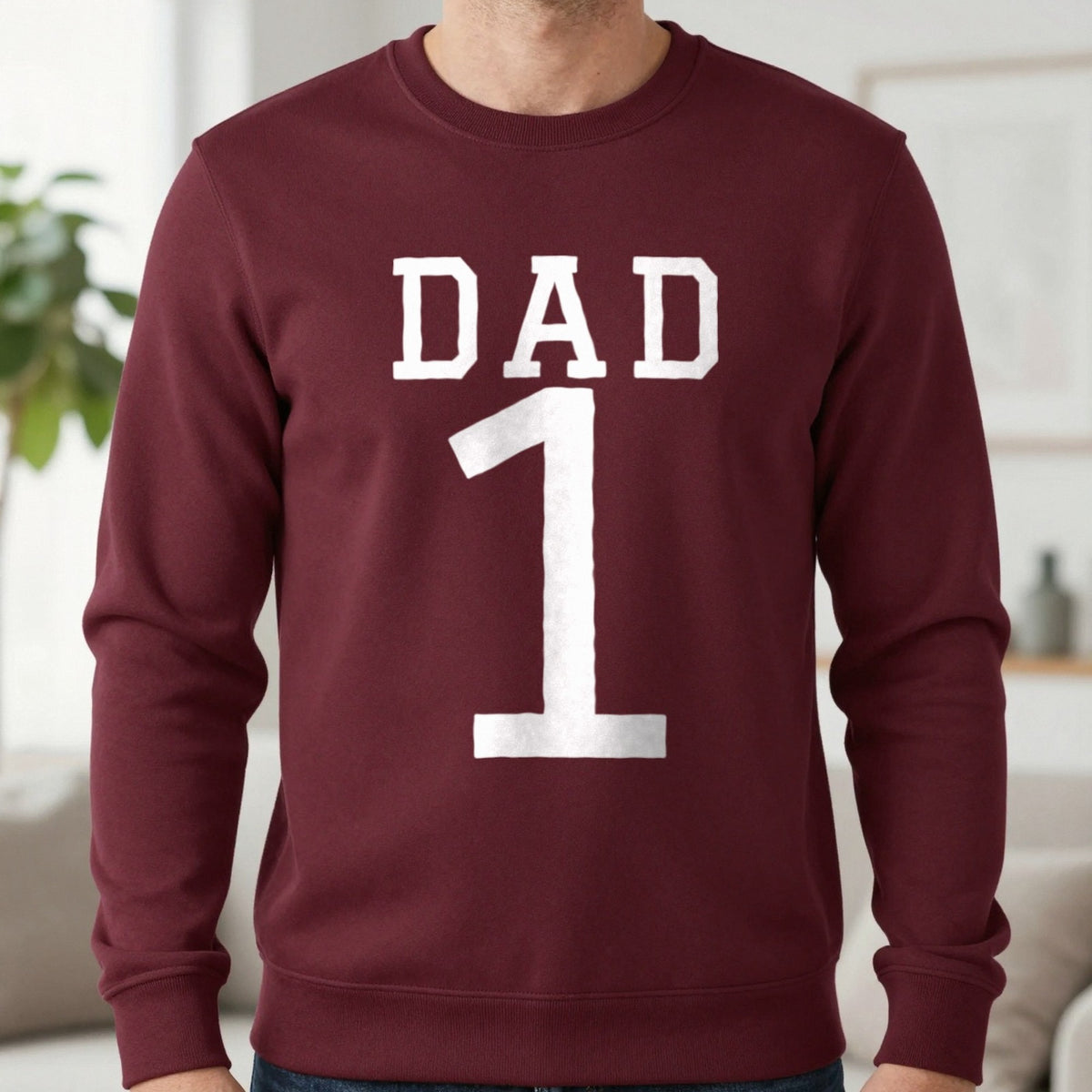 Personalised Name And Number T-Shirt & Sweatshirt Sweatshirt in Maroon, worn, our photo