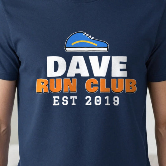 Personalised Run Club T-Shirt & Sweatshirt print close-up, our photo