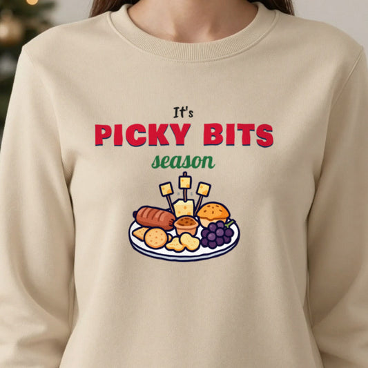It's Picky Bits Season Christmas Jumper & T-Shirt close-up