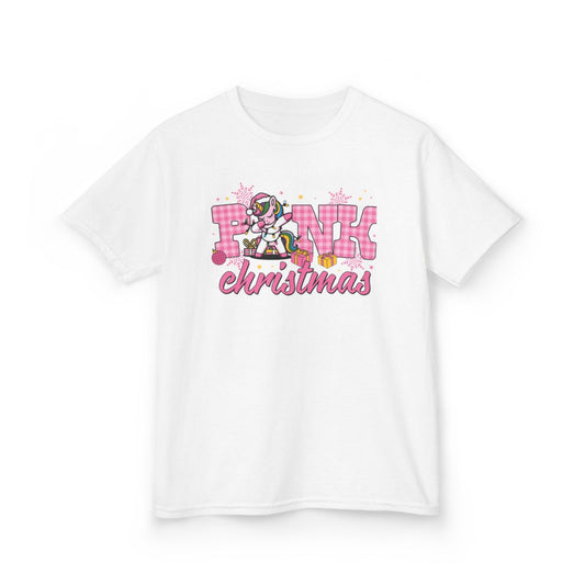 Pink Christmas Unicorn Kids T-Shirt - funny t-shirt by Cheeky Business