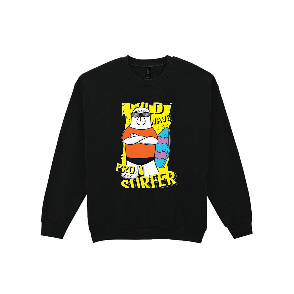 Kids Pro Surfer Bear T-Shirt & Sweatshirt Sweatshirt in Black