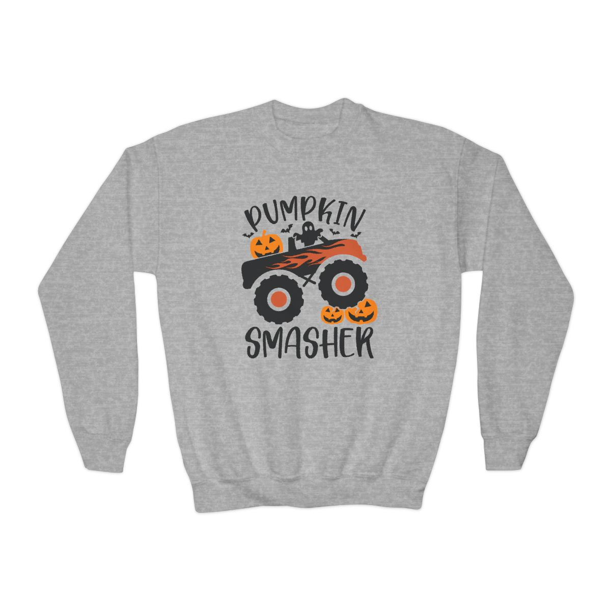 Pumpkin Smasher Monster Truck Halloween Sweatshirt - funny t-shirt by Cheeky Business