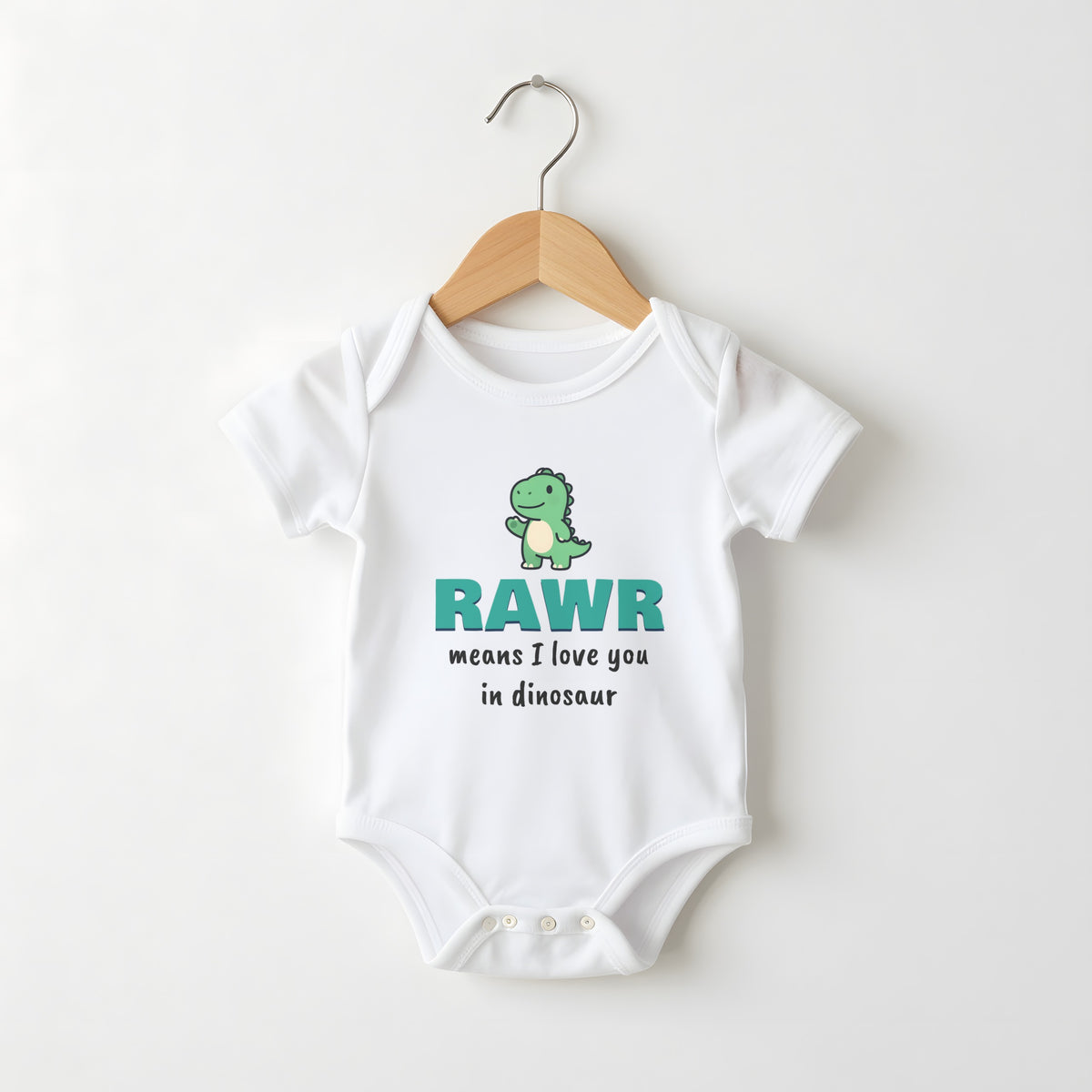 Rawr Means I Love You In Dinosaur funny baby grow