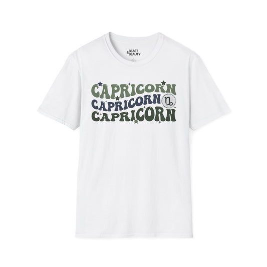 retro capricorn zodiac graphic t-shirt t-shirt alternate colour product image
