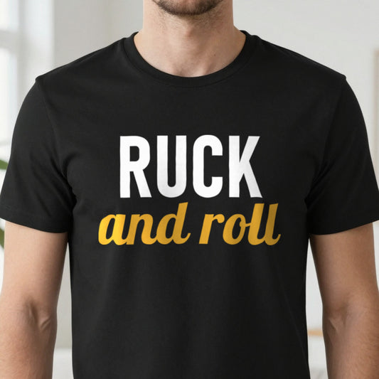Ruck And Roll Funny Rugby T-Shirt & Sweatshirt close-up