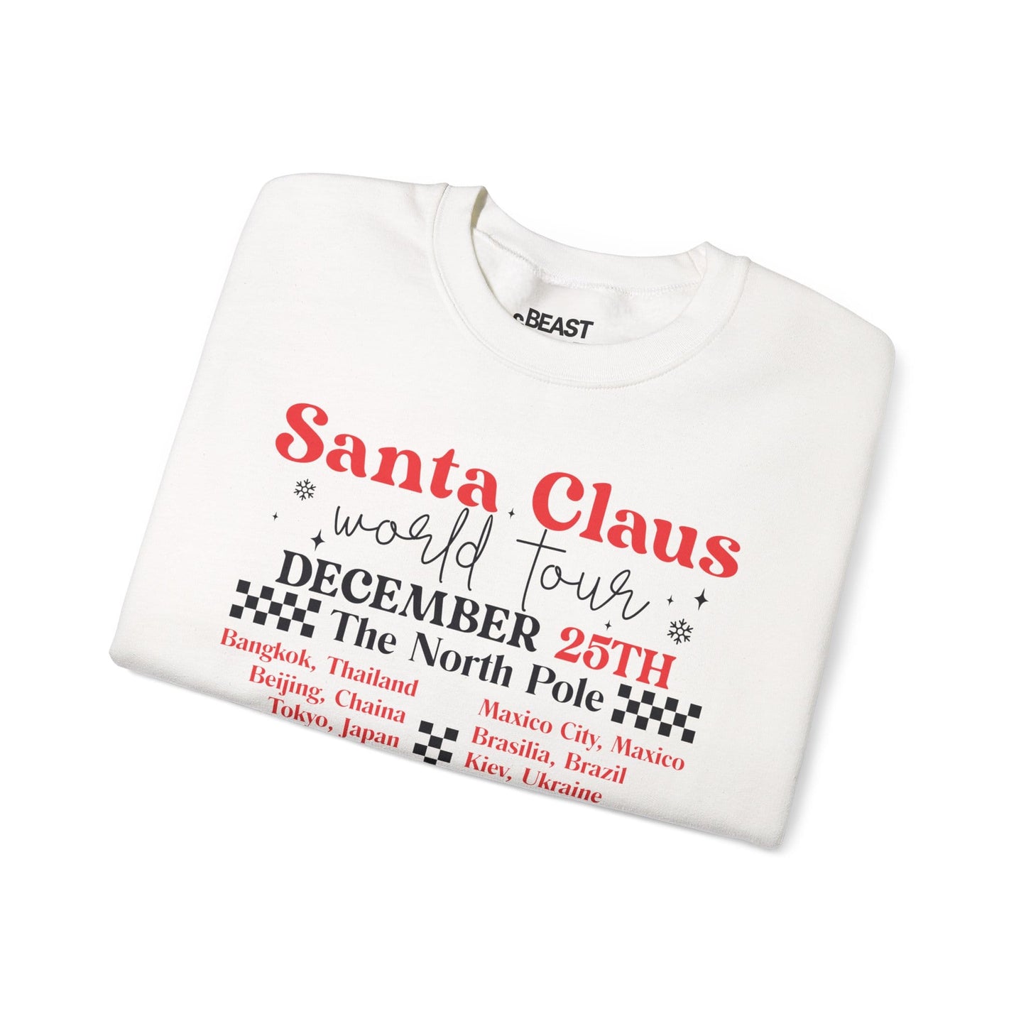 santa claus world tour christmas sweatshirt sweatshirt Christmas gift idea image 4