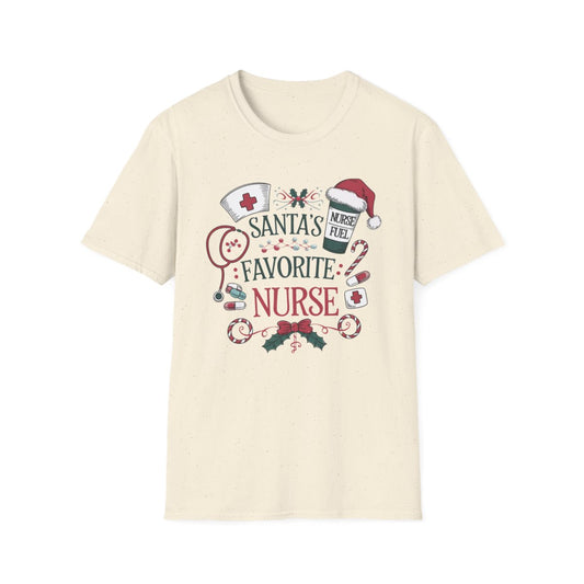 Santa's Favorite Nurse Christmas T-Shirt