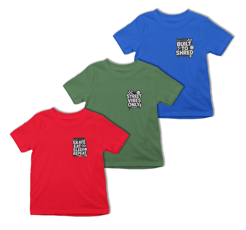 Skater Kids T-Shirt Set (3 Pack)