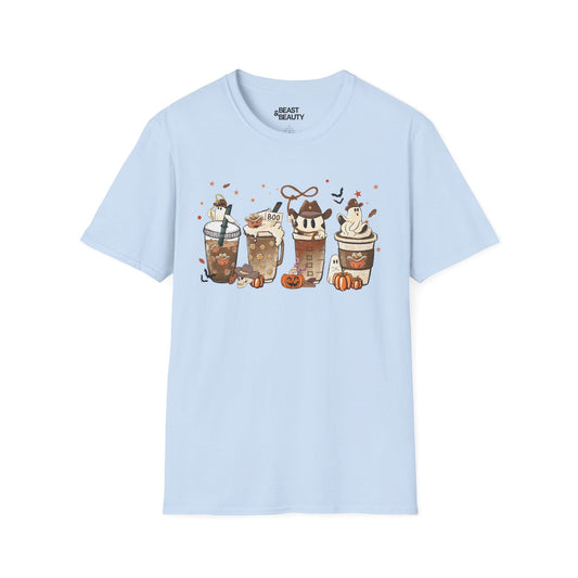 spooky halloween coffee drinks graphic t-shirt t-shirt alternate colour product image