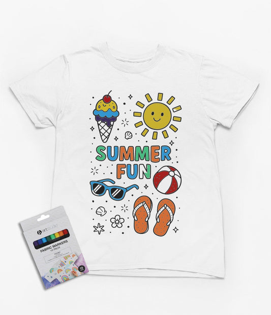 summer fun colour-in t-shirt t-shirt alternate colour product image