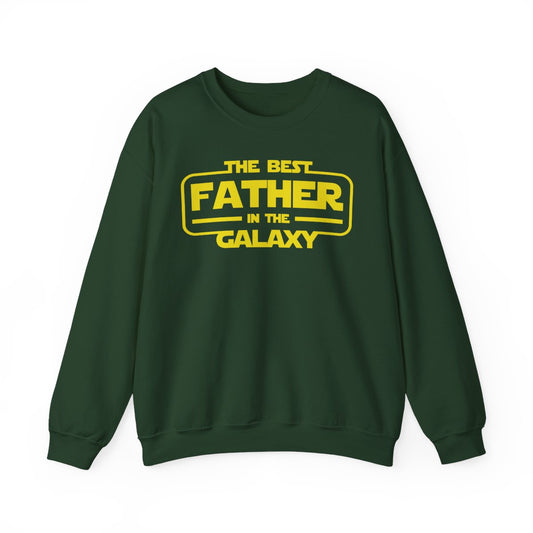 maroon sweatshirt with bold galaxy father print
