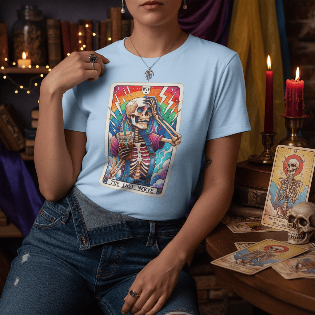 the last nerve skeleton tarot t-shirt t-shirt tenth colour product image