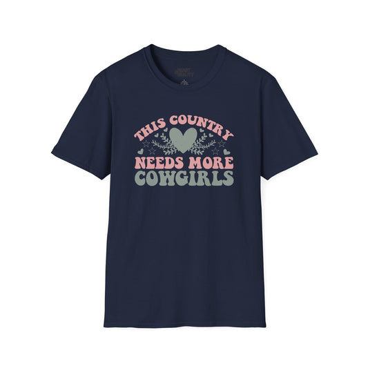 this country needs more cowgirls t-shirt navy t-shirt cowgirl gift idea