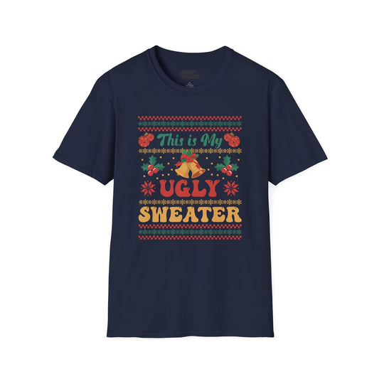 this is my ugly sweater christmas t-shirt navy t-shirt Christmas gift idea