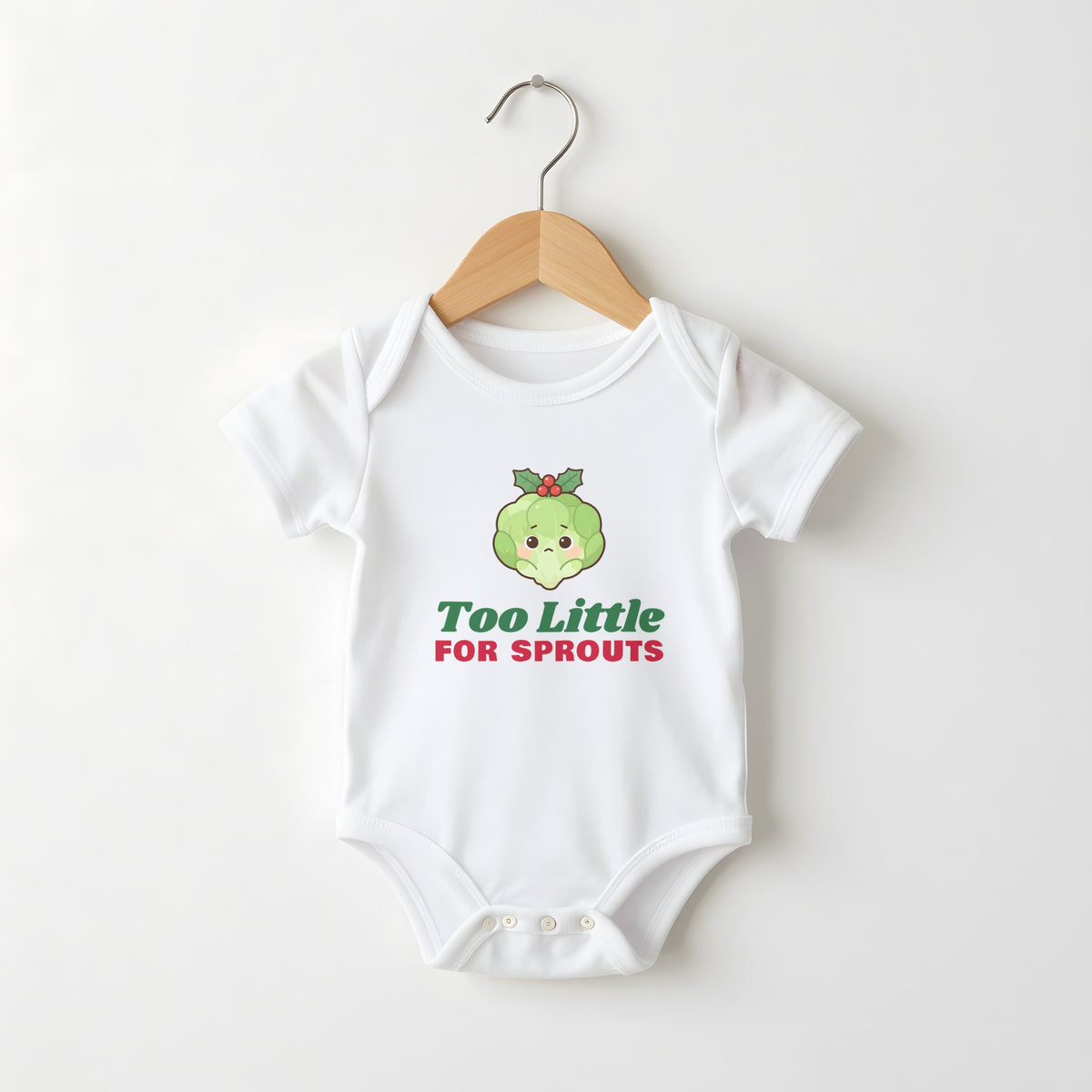 Too Little For Sprouts funny baby grow