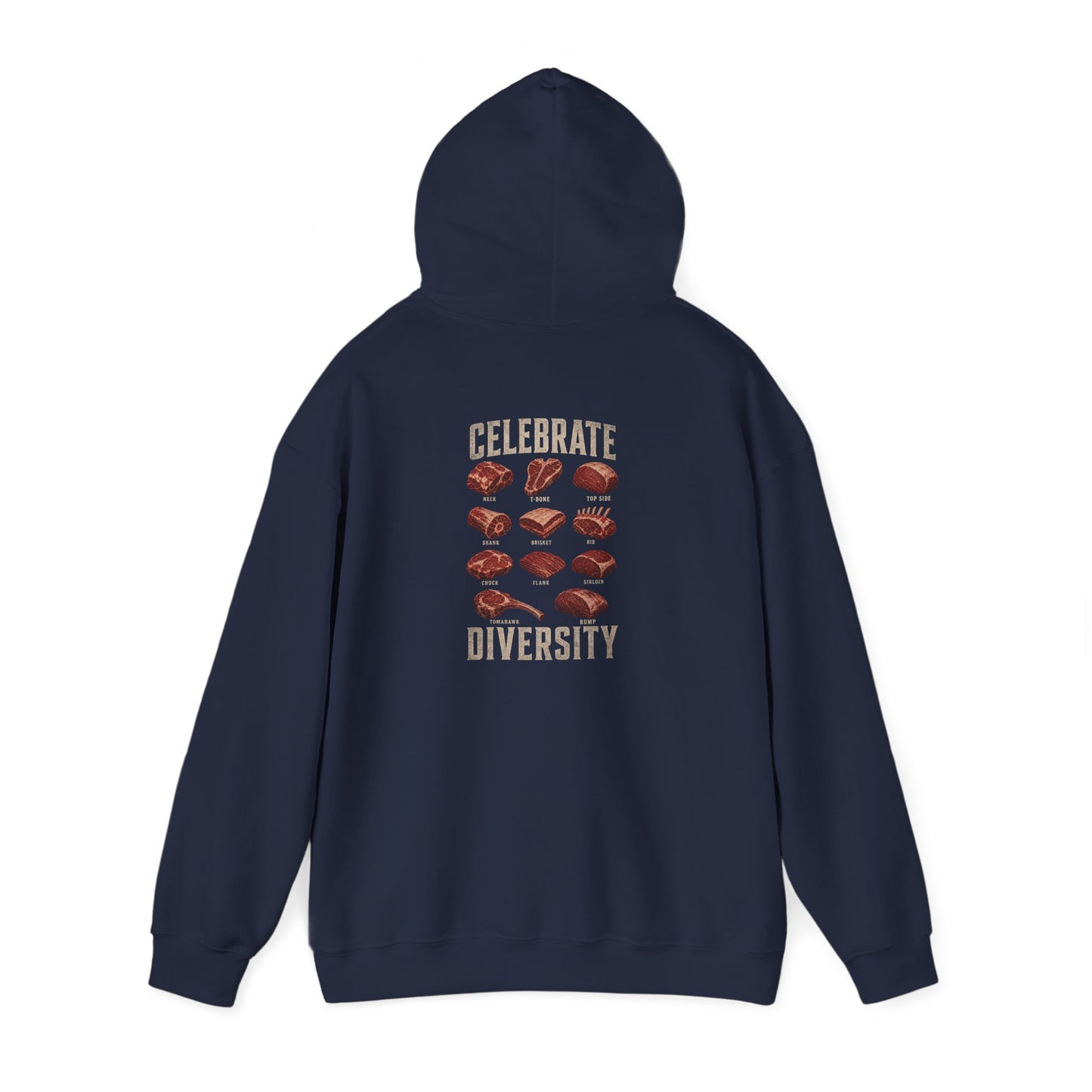 dark chocolate hoodie with celebrate diversity bbq graphic gift idea