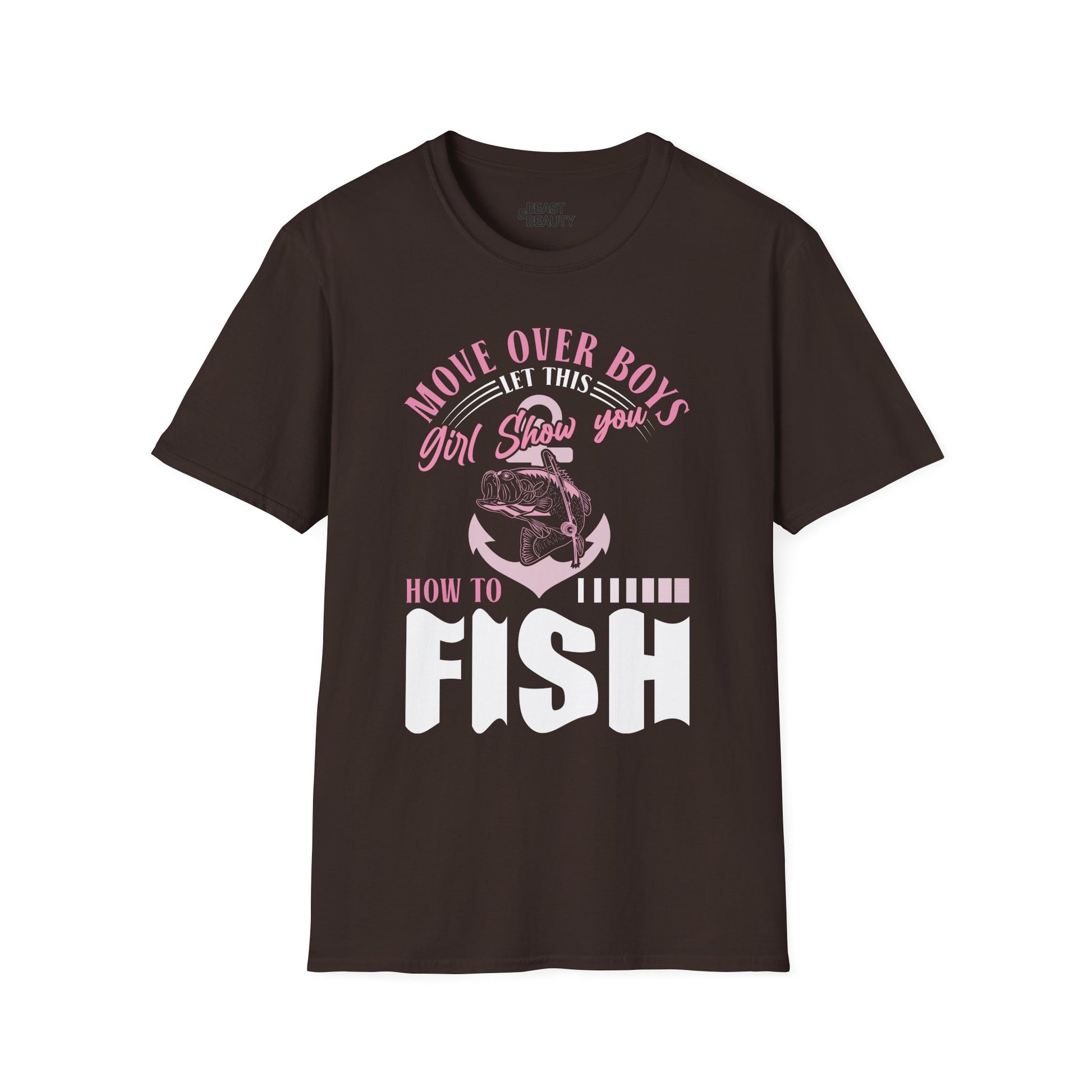 move over boys let this girl show you how to fish t-shirt t-shirt alternate colour product image