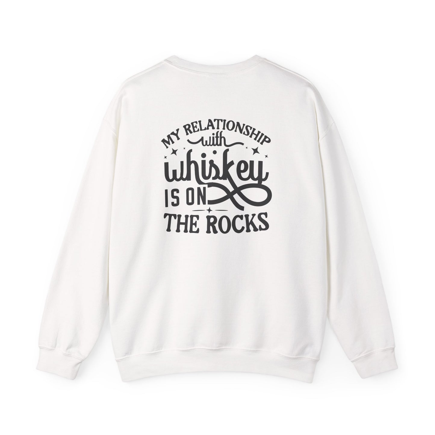 my relationship with whiskey is on the rocks sweatshirt sweatshirt alternate colour product image