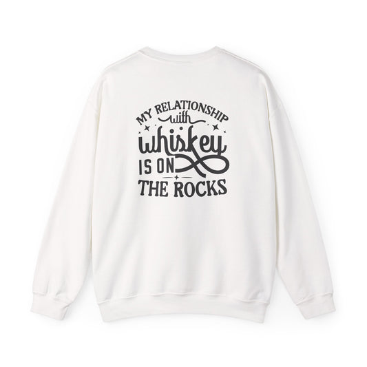 my relationship with whiskey is on the rocks sweatshirt sweatshirt alternate colour product image