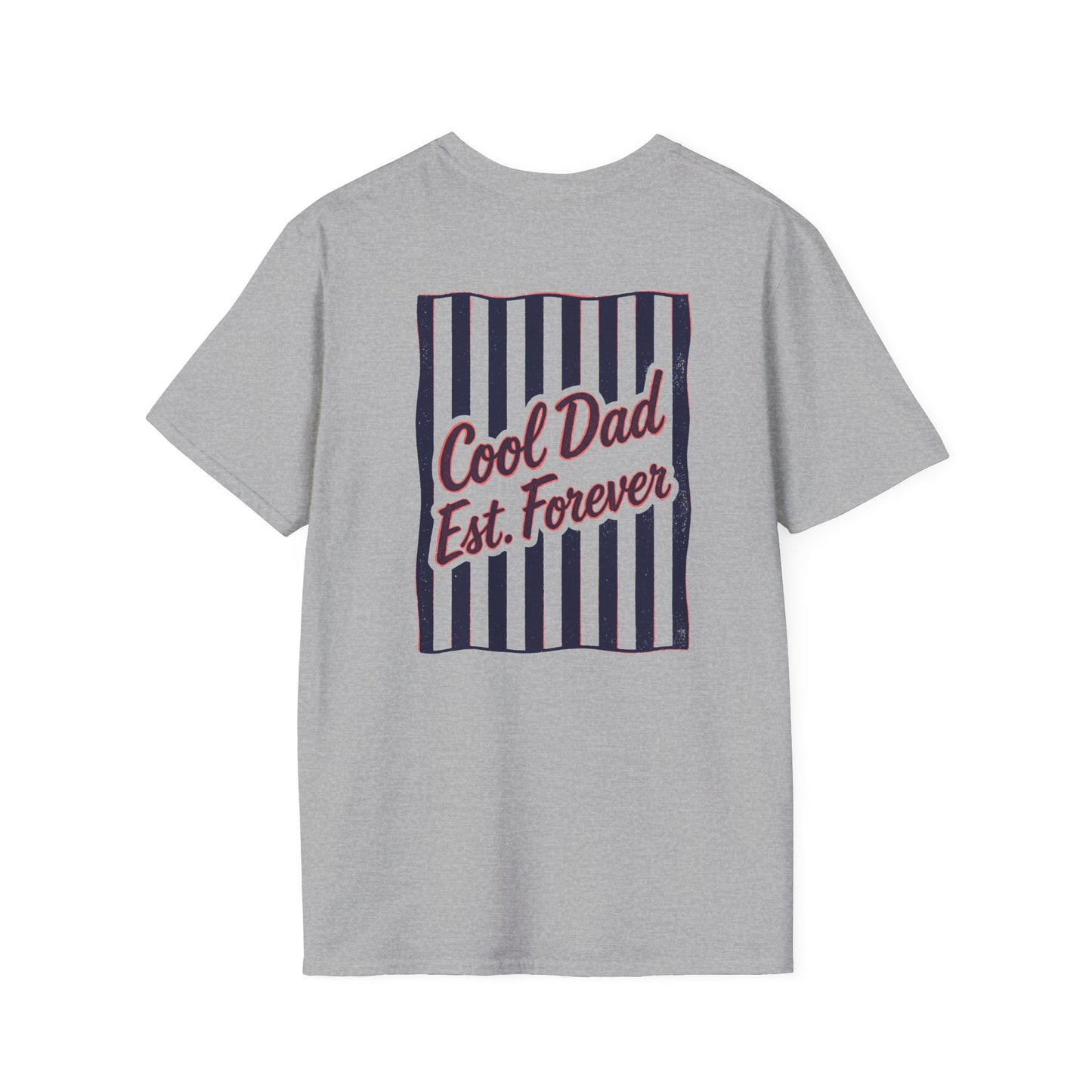 natural colour t-shirt with cool dad est forever slogan birthday gift for dad