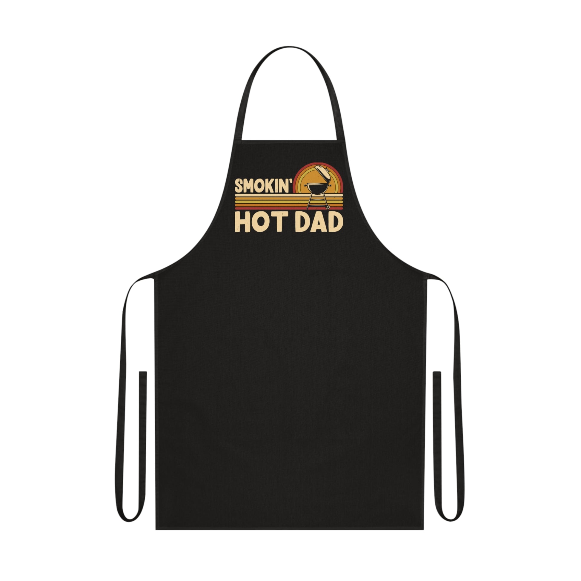 smokin' hot dad bbq apron clothing front product image