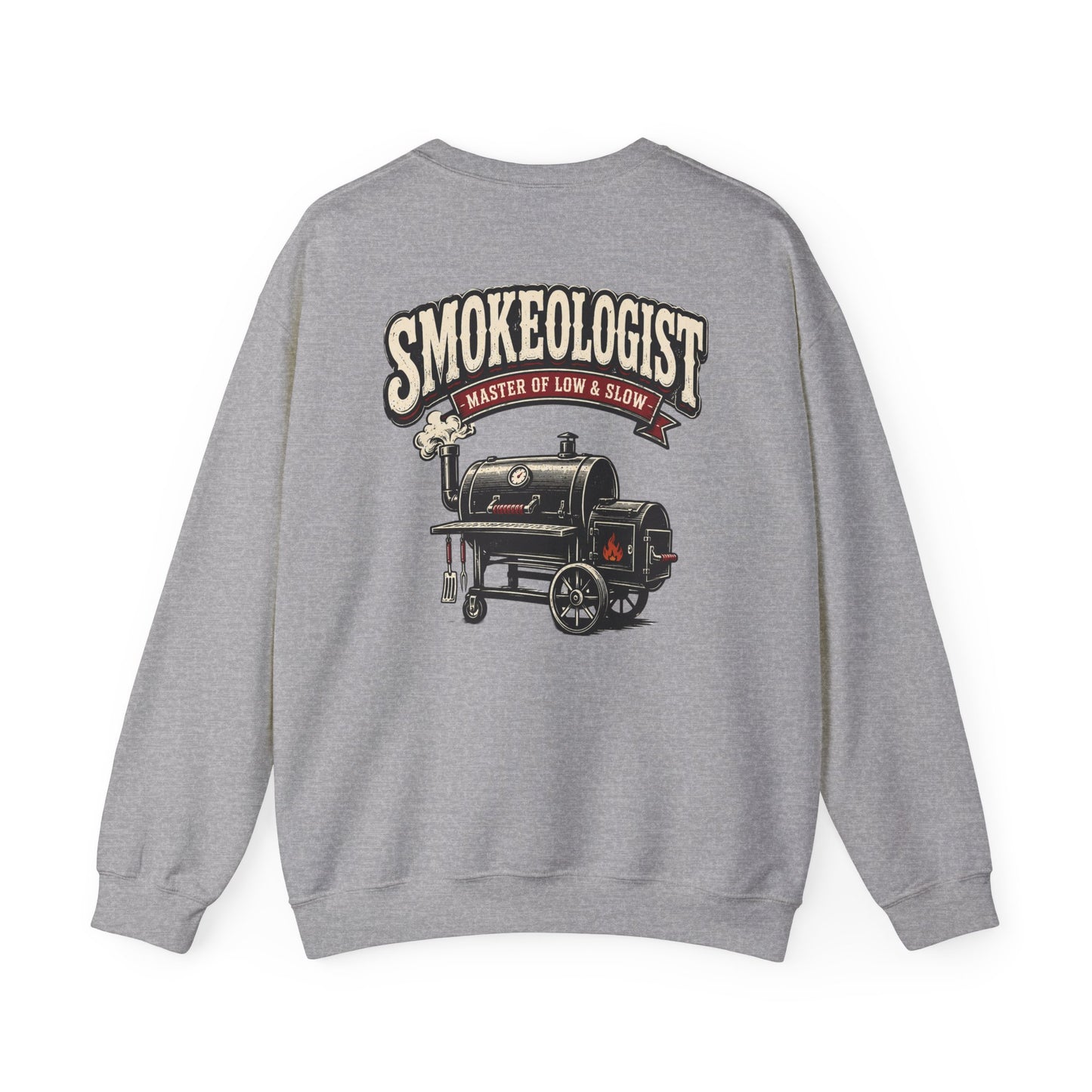 smokeologist master of low & slow bbq sweatshirt sweatshirt front product image