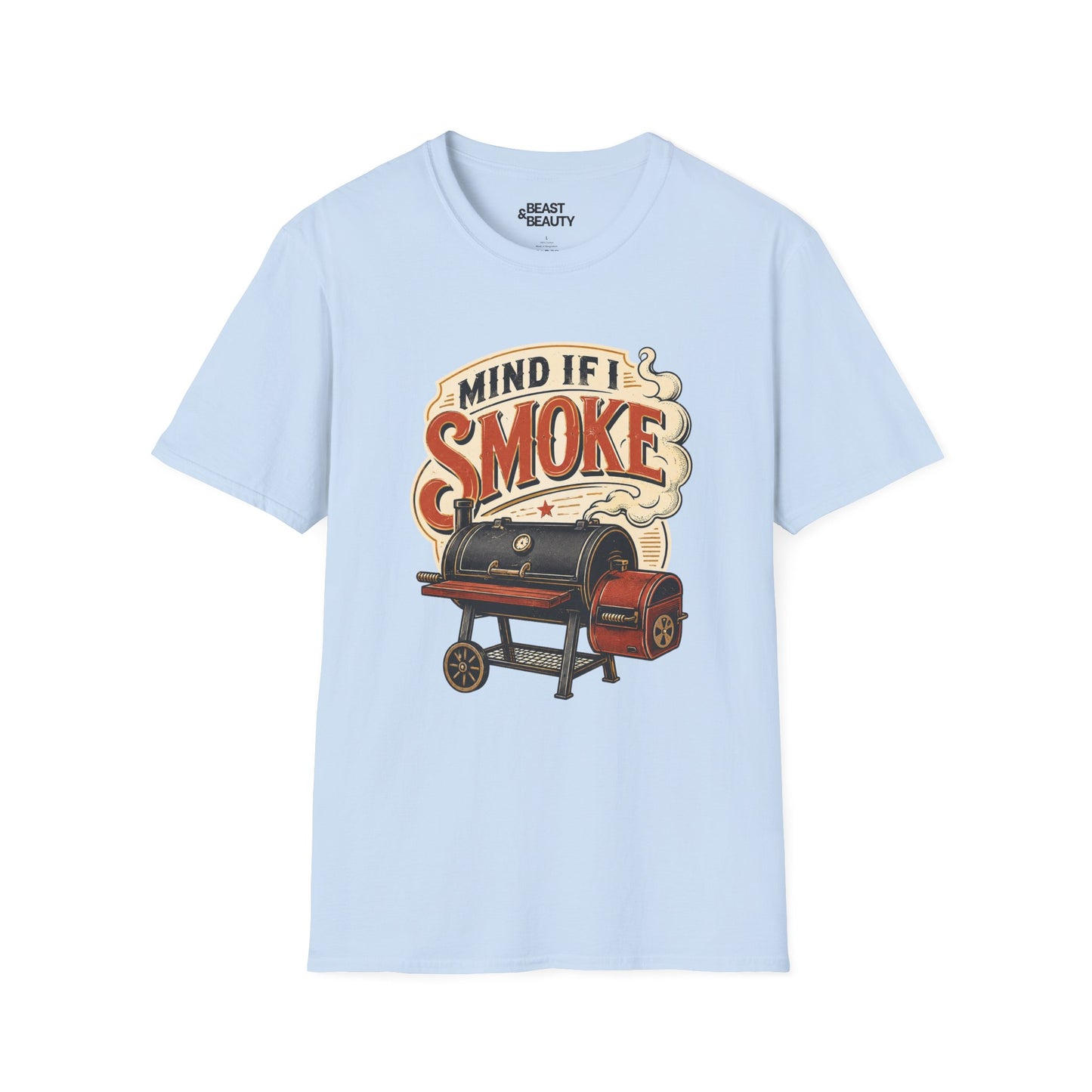 mind if i smoke bbq smoker dad t-shirt t-shirt front product image