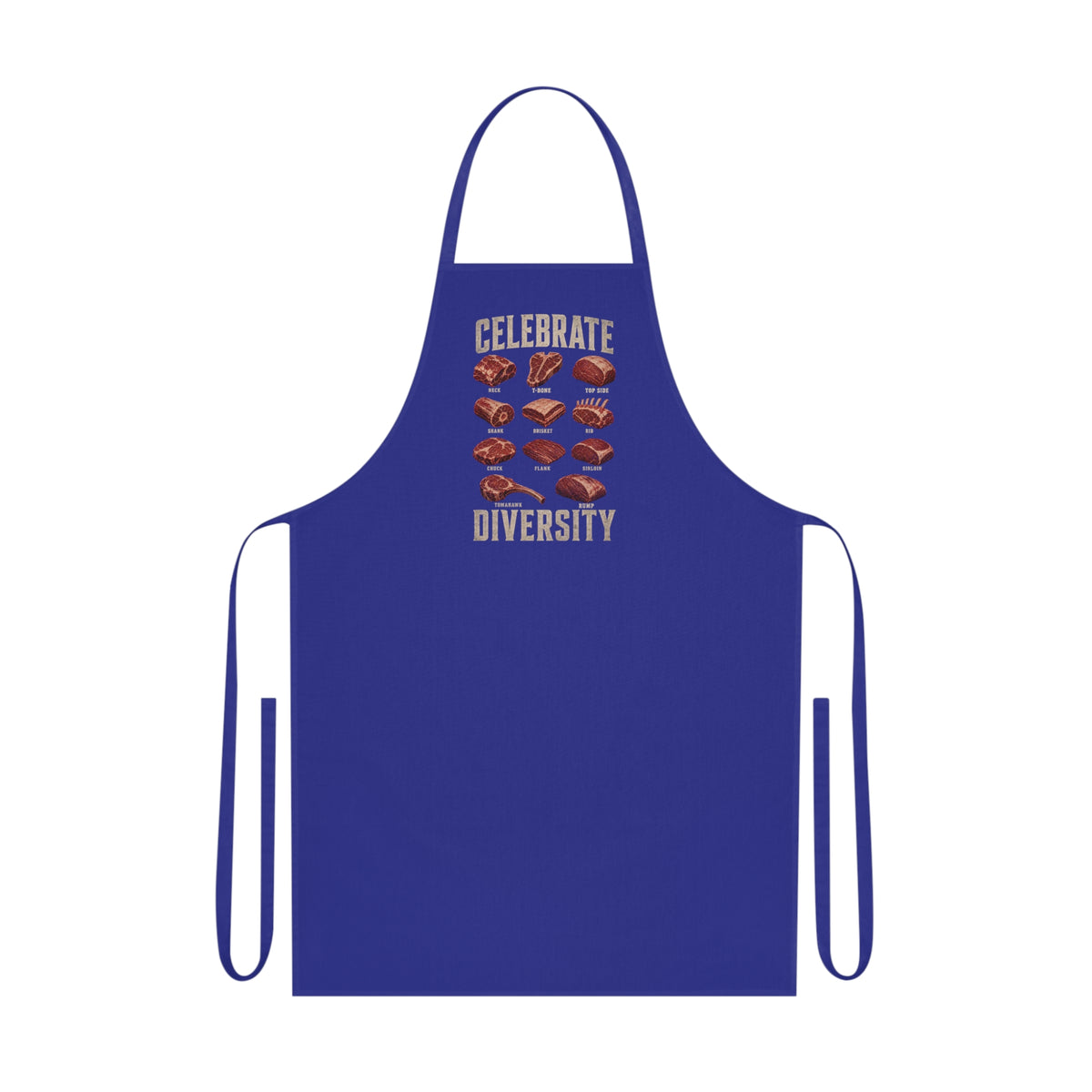 grey bbq meat cuts apron with colourful meat cuts diagram print for grill masters