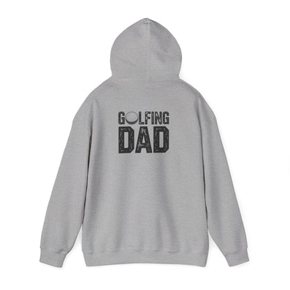 sport grey hoodie with golfing dad funny design for fathers day gift
