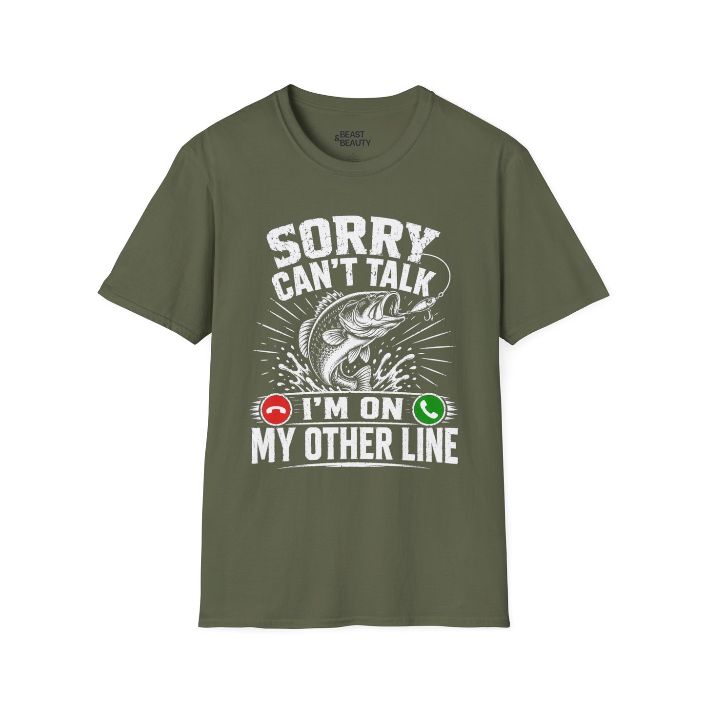 sorry can't talk i'm on my other line fishing t-shirt t-shirt third colour product image