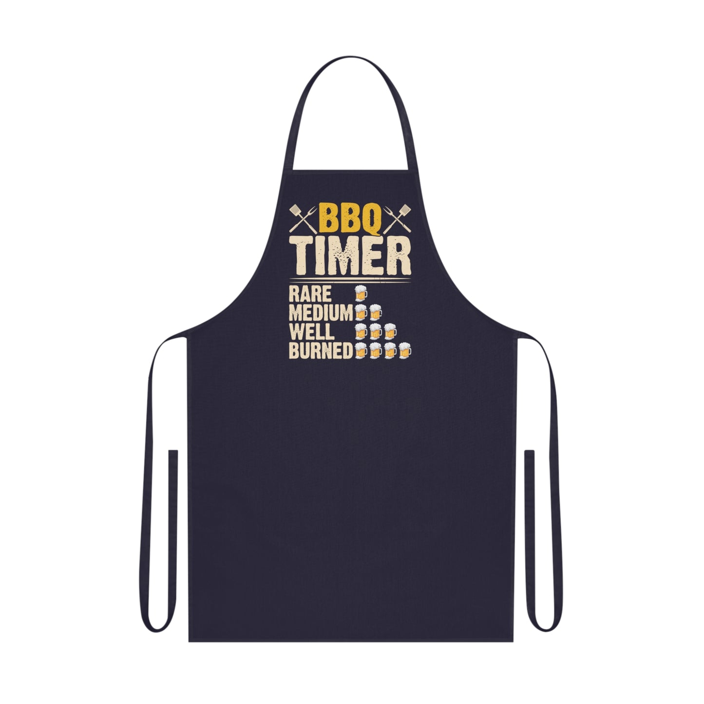 royal blue bbq timer grilling apron with bbq timer design for grill master gift