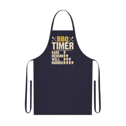 royal blue bbq timer grilling apron with bbq timer design for grill master gift