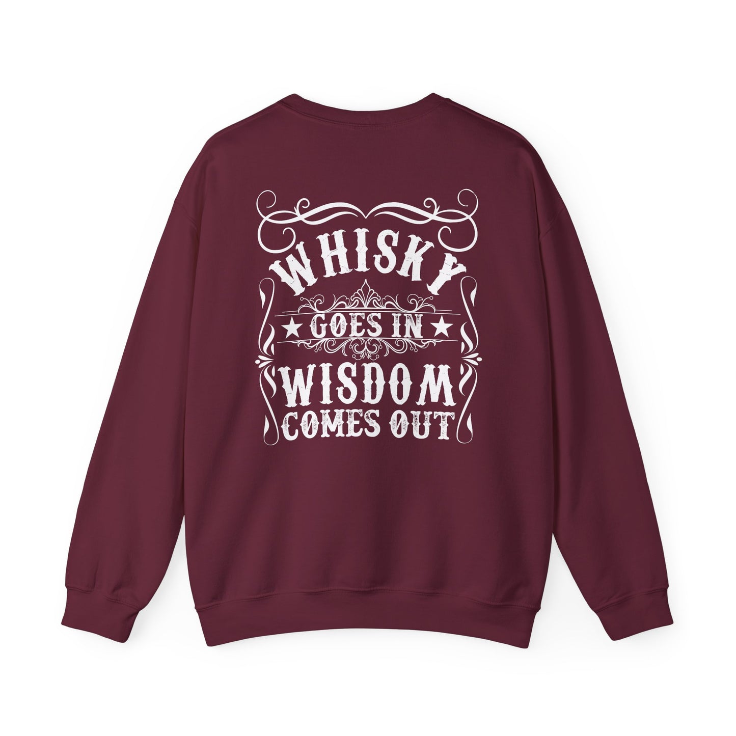 whiskey goes in wisdom comes out sweatshirt sweatshirt second colour product image