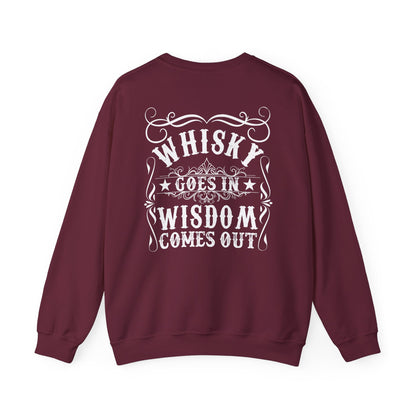 whiskey goes in wisdom comes out sweatshirt sweatshirt second colour product image