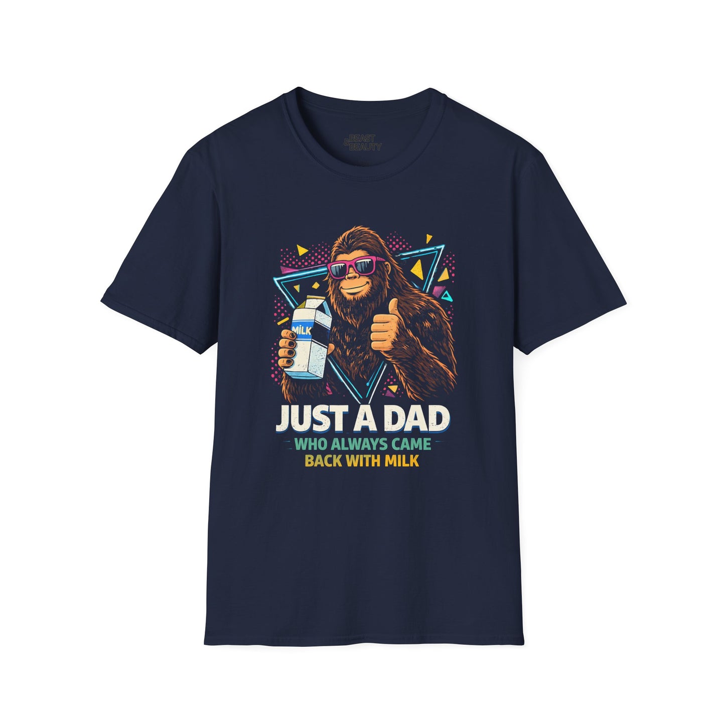 just a dad who always came back with milk t-shirt t-shirt second colour product image