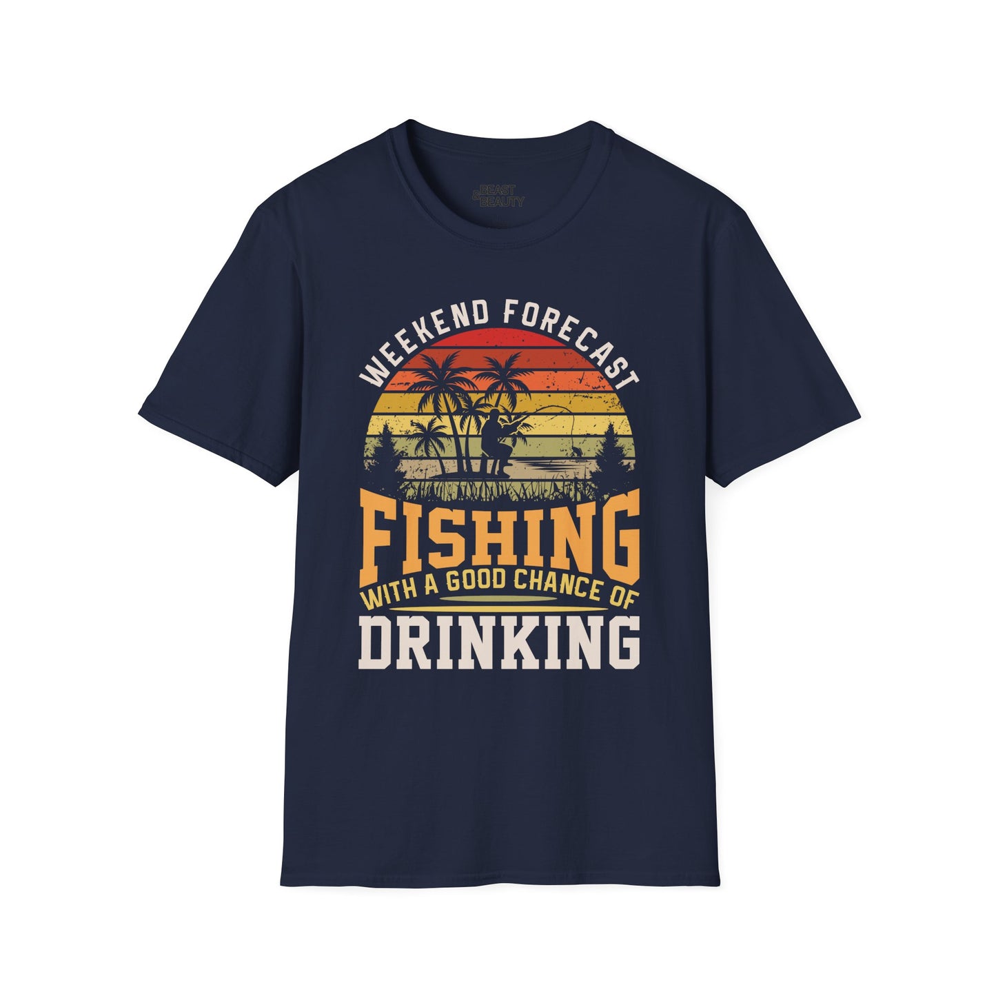weekend forecast fishing with a good chance of drinking t-shirt t-shirt third colour product image