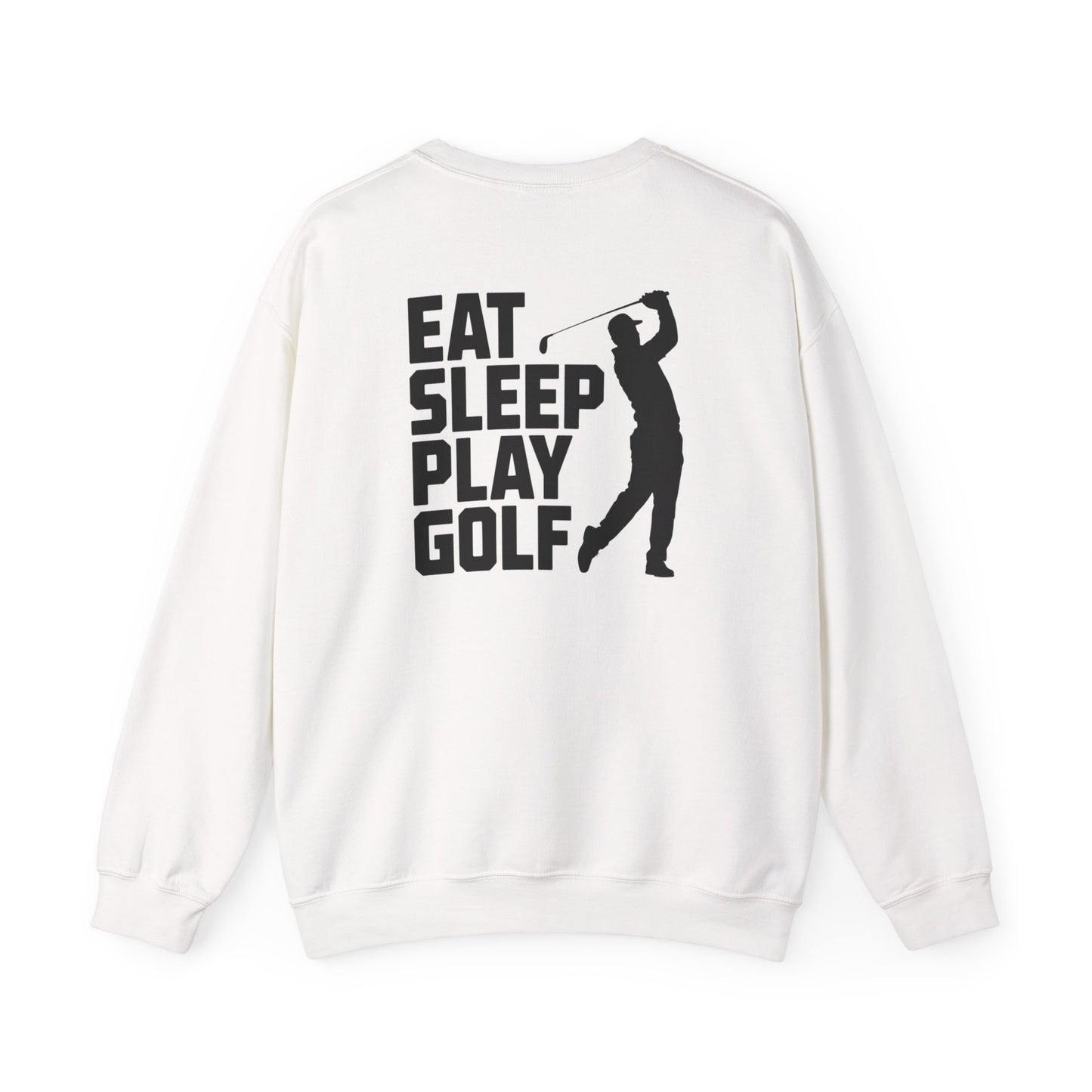 sport grey sweatshirt with eat sleep play golf funny golfer design