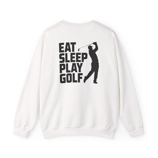 sport grey sweatshirt with eat sleep play golf funny golfer design