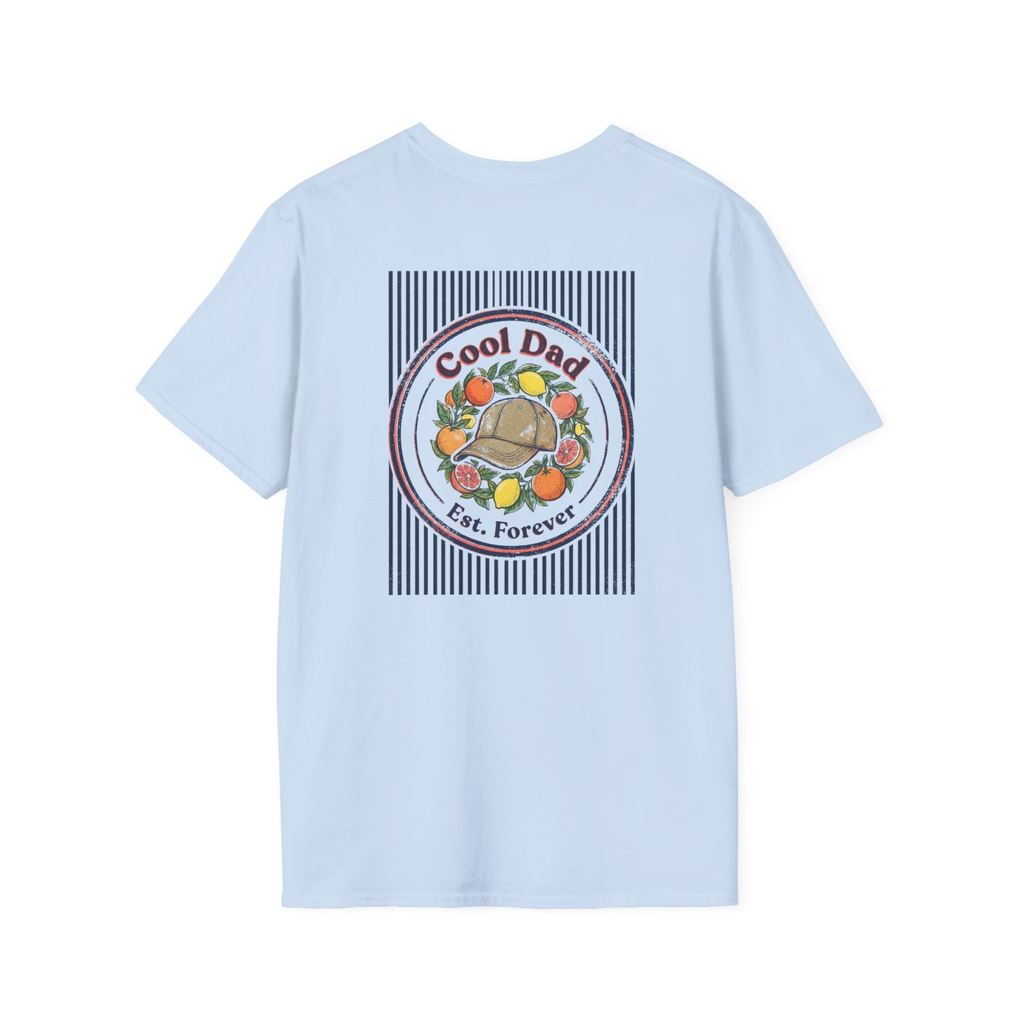 natural colour t-shirt with cool dad est forever slogan — funny gift for him