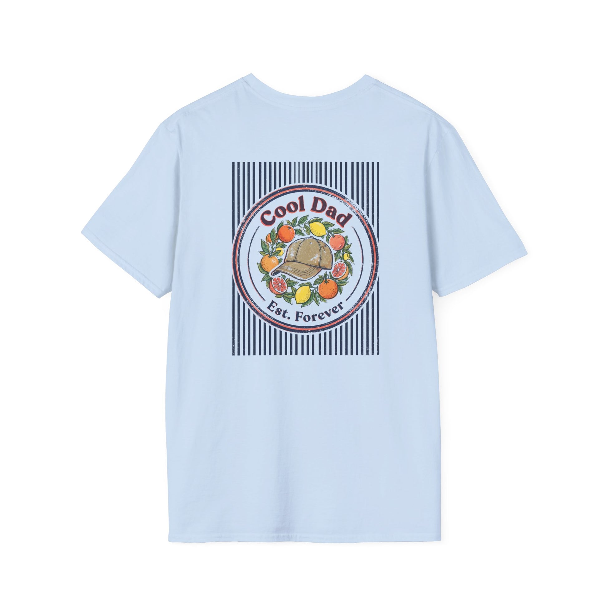 natural colour t-shirt with cool dad est forever slogan — funny gift for him