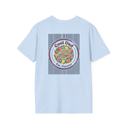 natural colour t-shirt with cool dad est forever slogan — funny gift for him