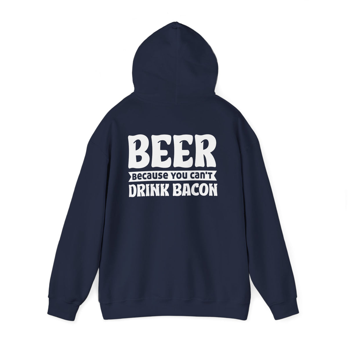 red hoodie with beer because you can't drink bacon novelty print gift for him