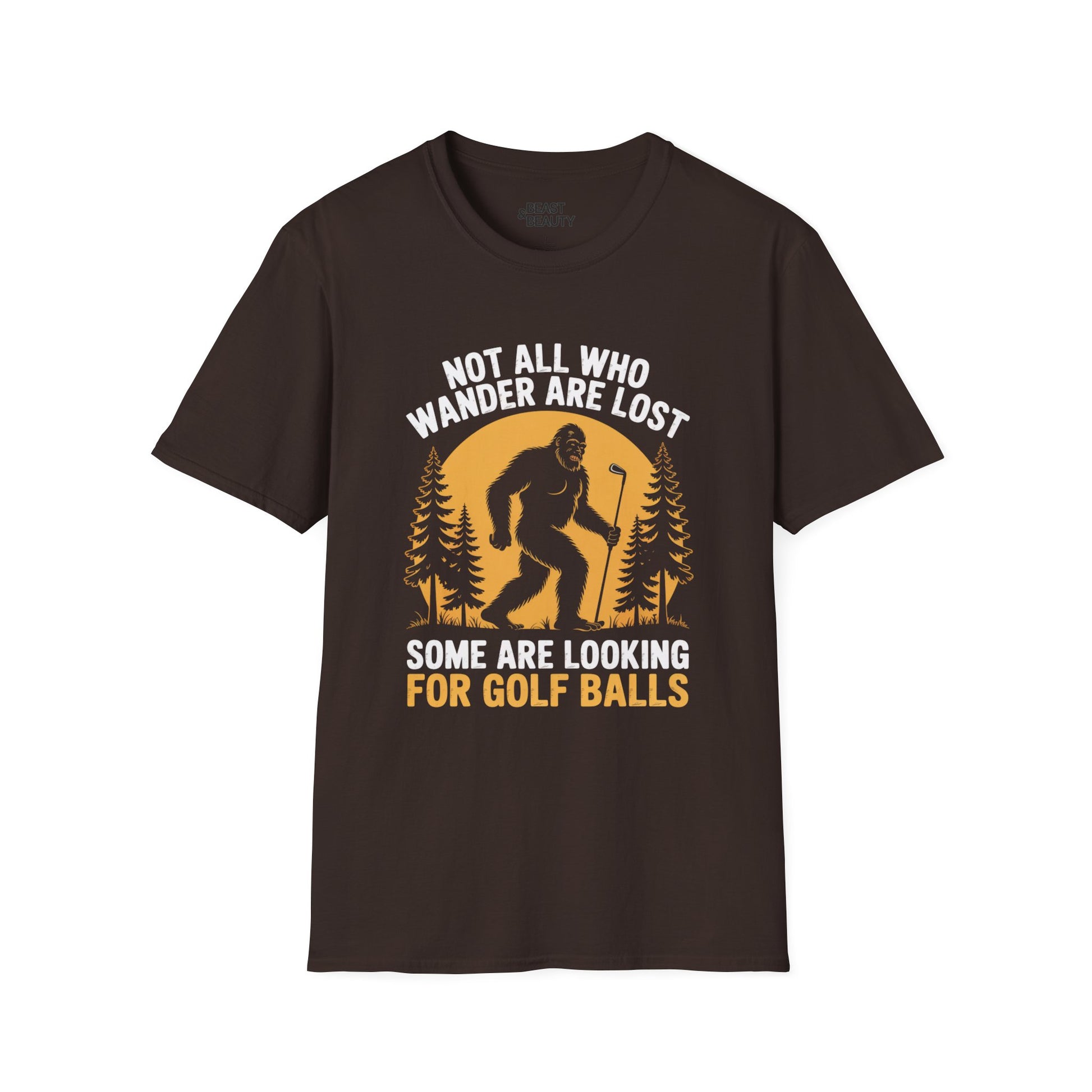 not all who wander are lost golf dad t-shirt t-shirt front product image