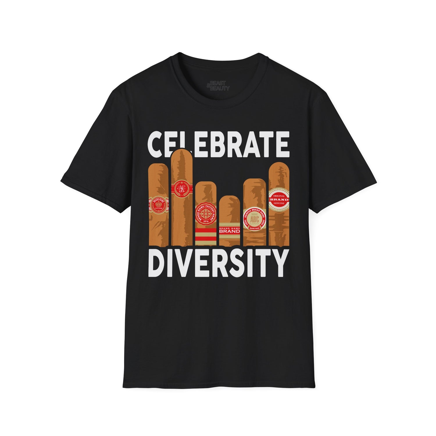 dark chocolate t-shirt with celebrate diversity cigar lover funny smoker design