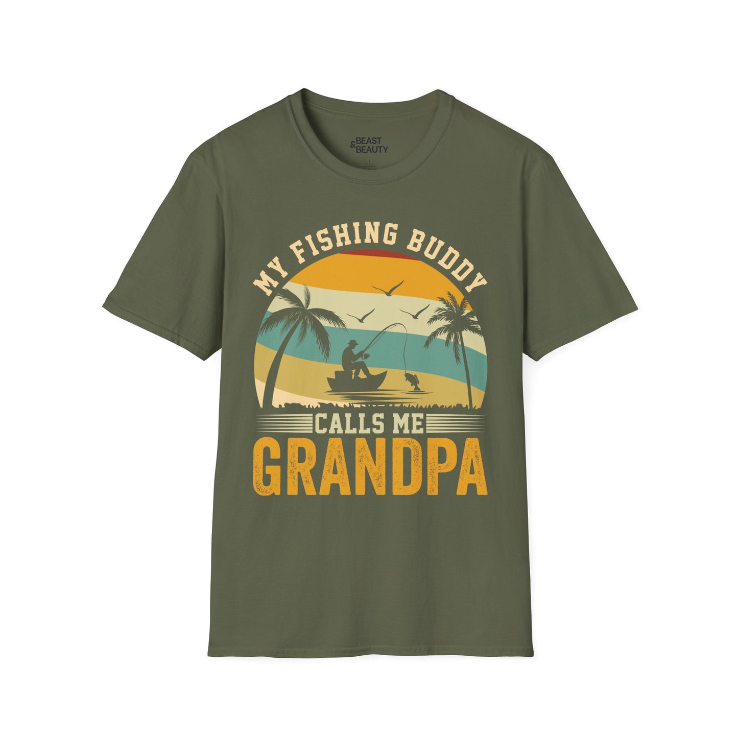 my fishing buddy calls me grandpa t-shirt t-shirt third colour product image