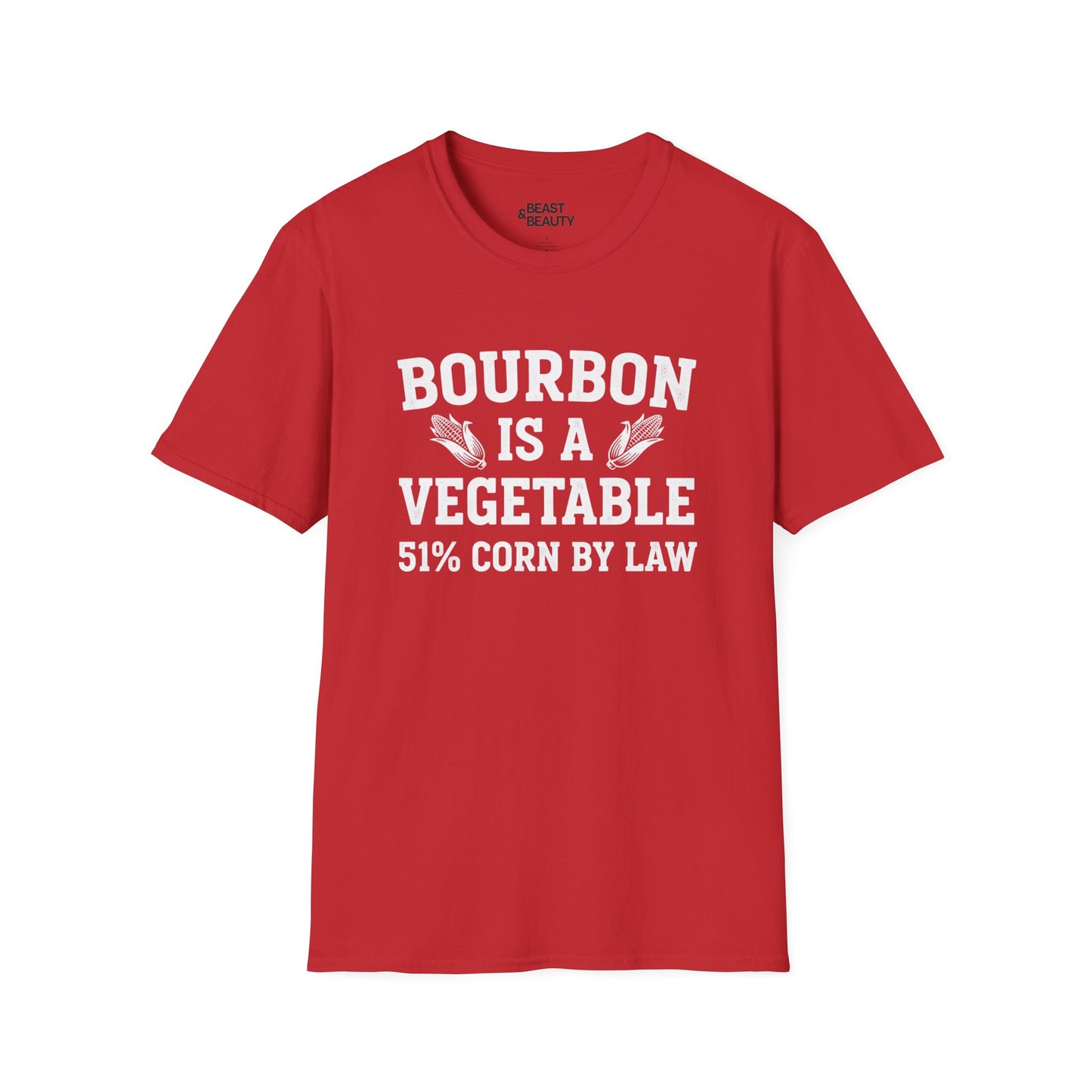 red t-shirt with bourbon is a vegetable slogan for whiskey lovers