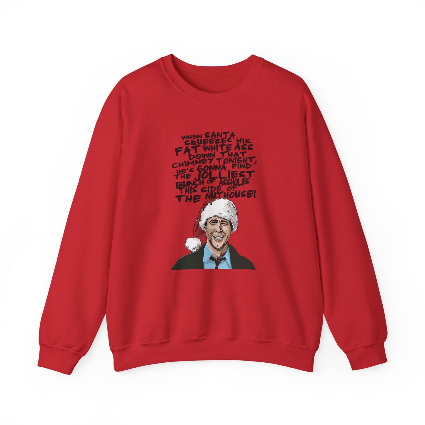 light pink sweatshirt with christmas vacation movie quote design